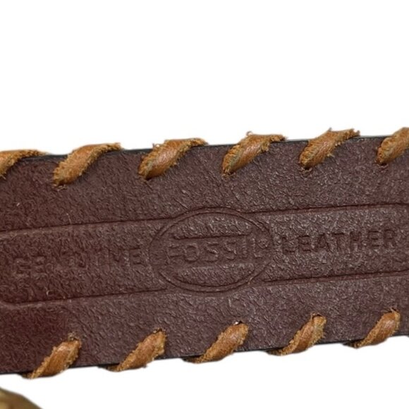 Fossil Belt Women's Size Medium Multicolor Suede Leather Patchwork Boho Cowgirl - Picture 3 of 16
